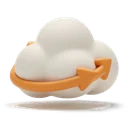 Nuvem com setas de sincronização